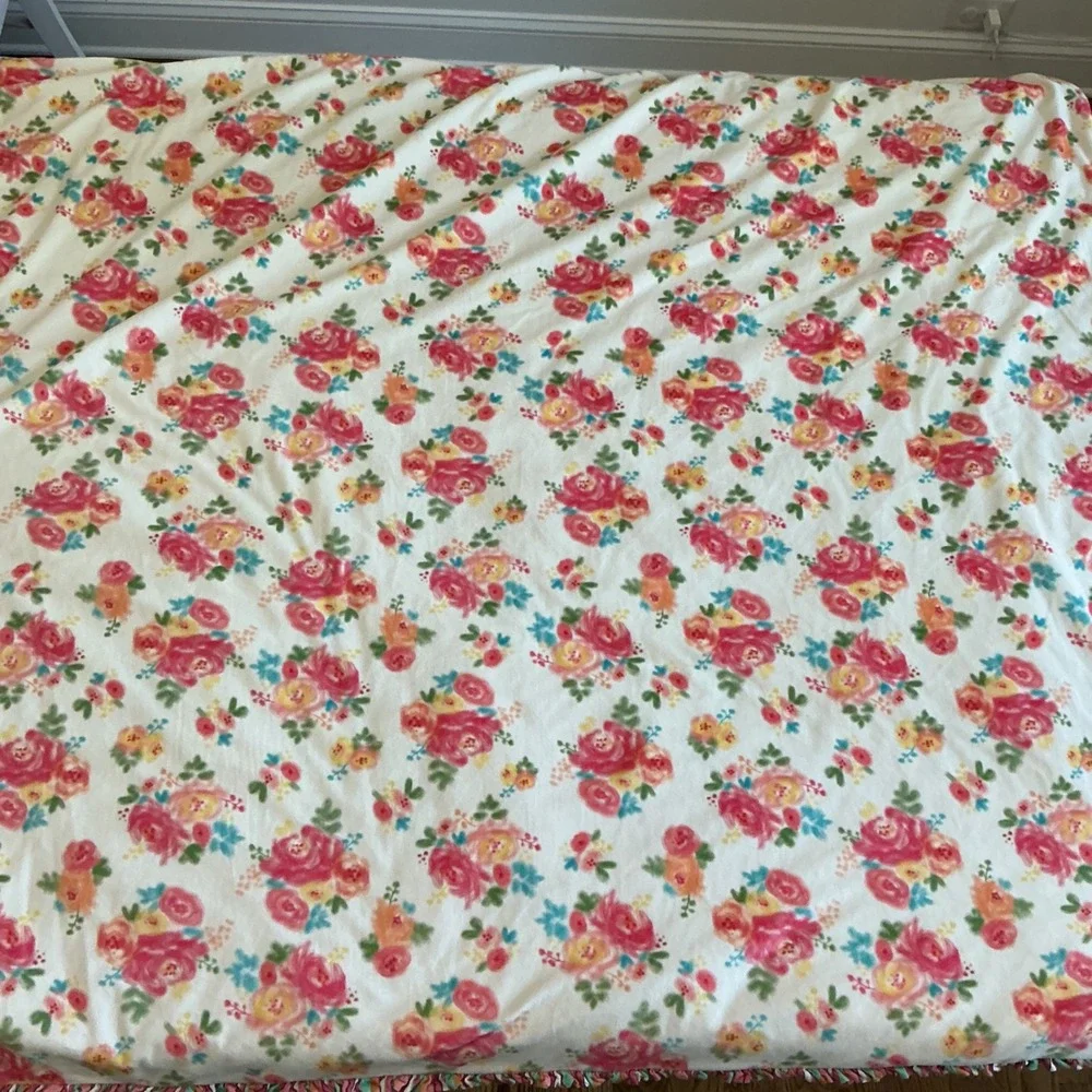 Matilda Jane Baby Milestone Blanket Pink Floral Polka Dot Ruffle Monthly 50x60‎